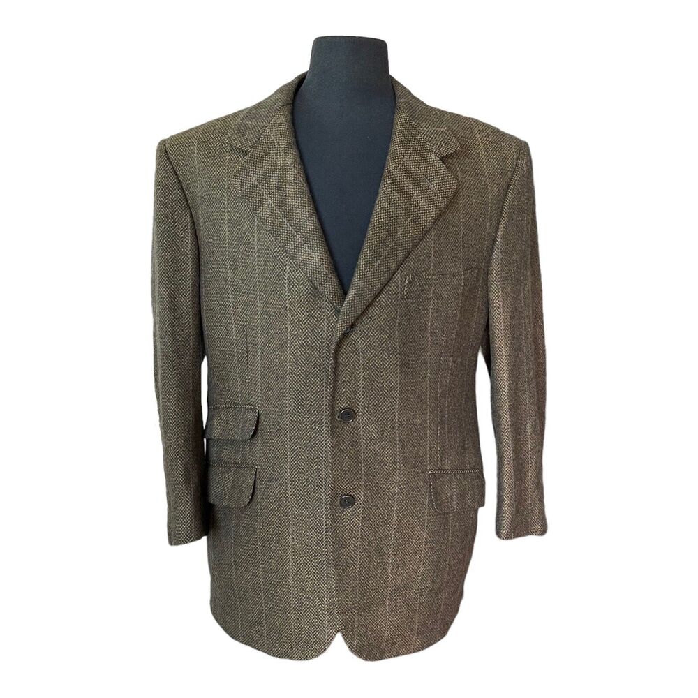HARRISON JAMES Vintage Luxury 100% CASHMERE BLAZER JACKET SIZE 56R Made in Italy